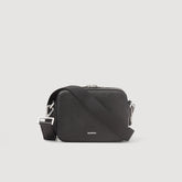 Small reconstituted leather bag Black Sandro Men