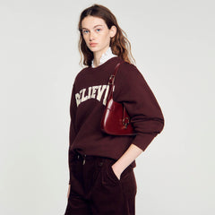 Janet bag in certified leather Bordeaux Sandro Women