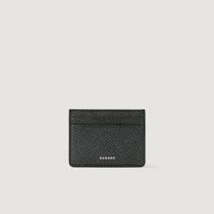 Reconstituted leather cardholder Graphites Sandro Men