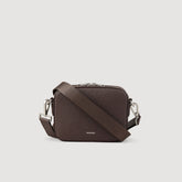 Small reconstituted leather bag Chocolate Sandro Men