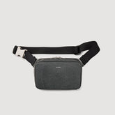 Small reconstitued leather bag Graphites Sandro Men