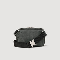 Small reconstitued leather bag Graphites Sandro Men