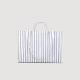 Striped canvas tote bag Blue / Ecru Sandro Women