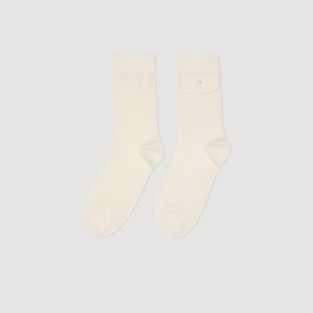 Socks with bead detail Ecru Sandro Women