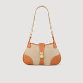 Janet canvas and leather bag Beige Sandro Women