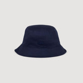 Cotton bucket hat with patch Navy Blue Sandro Men