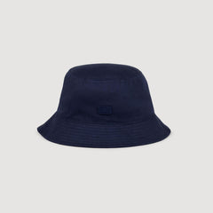 Cotton bucket hat with patch Navy Blue Sandro Men