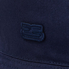 Cotton bucket hat with patch Navy Blue Sandro Men