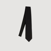 Silk jacquard tie Black Sandro Men
