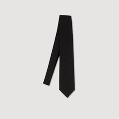 Silk jacquard tie Black Sandro Men
