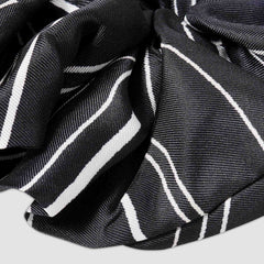 Striped silk scrunchie Black Sandro Women