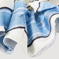 Striped silk scrunchie Sky Blue Sandro Women