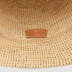 Raffia bucket hat Natural Sandro Women|Men