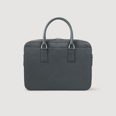 Reconstituted leather briefcase Steel Sandro Men
