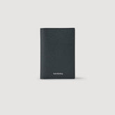 Reconstituted leather leather wallet Steel Sandro Men