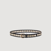 Belt with round buckle and eyelets Black Sandro Women