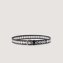 Belt with round buckle and eyelets Black Sandro Women