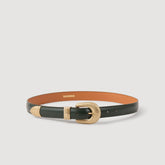 Leather belt Bottle Green Sandro Women