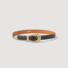 Leather belt Bottle Green Sandro Women