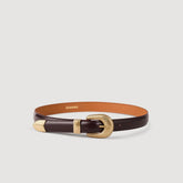 Leather belt Bordeaux Sandro Women