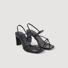 Sandals with narrow straps Black Sandro Women
