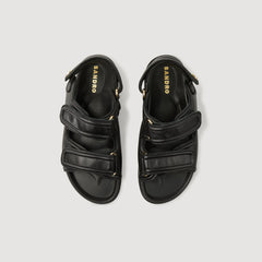 Leather sandals Black Sandro Women
