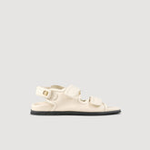 Plain leather lambskin sandals Vanilla Sandro Women