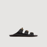 Leather sandals Black Sandro Women