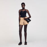 Jewelery detail knit leotard Black Sandro Women