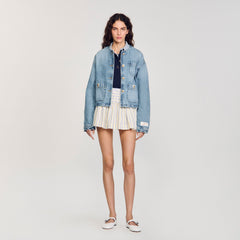 Denim jacket Blue Jean Sandro Women
