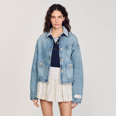 Denim jacket Blue Jean Sandro Women