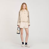 Two-tone jacket Beige Sandro Women
