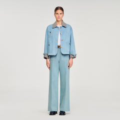 Denim Jacket Blue Jean Sandro Women
