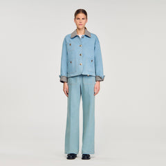 Denim Jacket Blue Jean Sandro Women