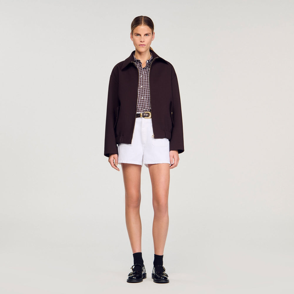 Oversized jacket Brown Sandro Women