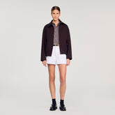 Oversized jacket Brown Sandro Women