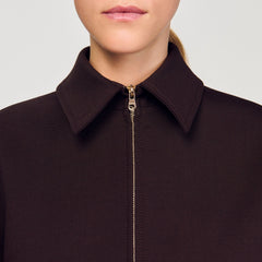 Oversized jacket Brown Sandro Women