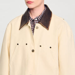 Workwear jacket Ecru Sandro Women