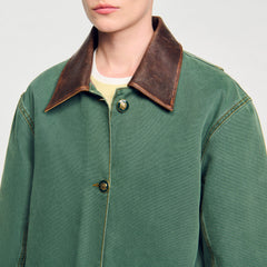 Workwear Jacket Dark Green Sandro Women