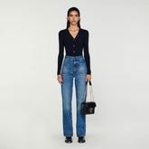 Cardigan in certified viscose Black Sandro Women