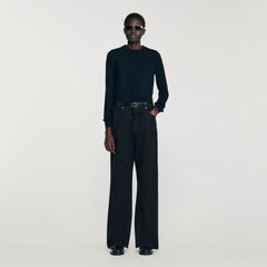 Ruffled cardigan Black Sandro Women