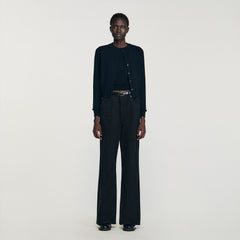 Ruffled cardigan Black Sandro Women