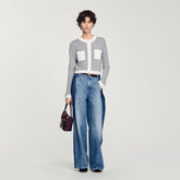 Two-tone cardigan Grey Sandro Women