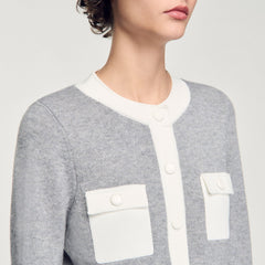 Two-tone cardigan Grey Sandro Women