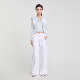 Striped cardigan Sky Blue Sandro Women