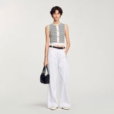 Striped cardigan Black / White Sandro Women