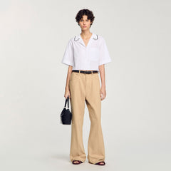 Crochet collar shirt White Sandro Women