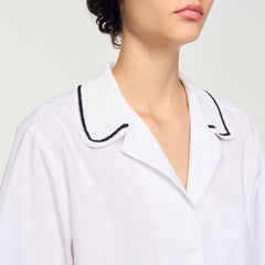 Crochet collar shirt White Sandro Women