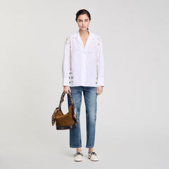 Poplin shirt White Sandro Women