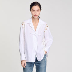 Poplin shirt White Sandro Women